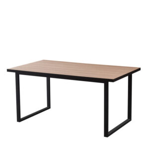 Table BELGRADE 4 à 6 couverts pied métal noir l 160 cm