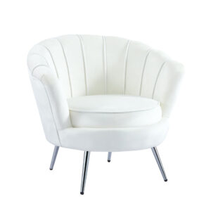 Fauteuil NYMPHEA Chrome en velours
