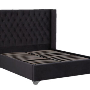 Lit double 140X190 cm PRINCESSE velours sommier inclus