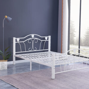 LIT METAL HERCULE BLANC 140X190cm