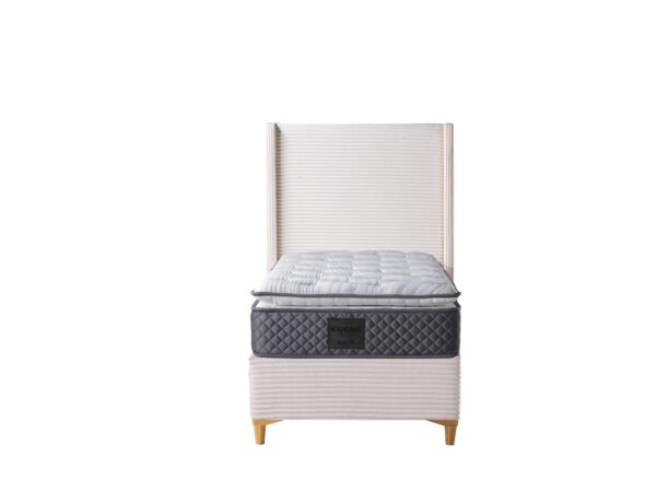 LIT COFFRE VENUS COTELE BEIGE 90X190CM
