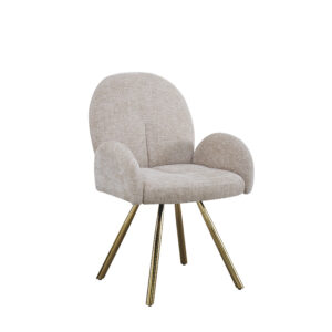 CHAISE AVEC ACCOUDOIR MIMI GOLD MOKA