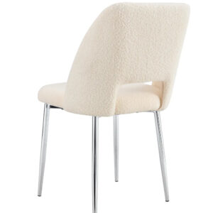 Lot de chaises AVA Chrome en Velours