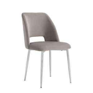Lot de chaises AVA Chrome en Velours