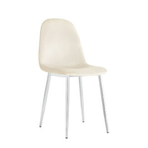 Lot de chaises  SCANDINAVE en velours pieds chrome