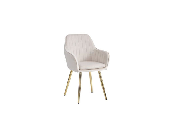 Lot de chaises CANVAS en velours pieds GOLD