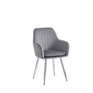 Lot de Chaise CANVAS en velours pieds chrome