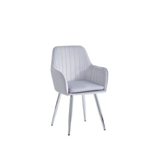 Lot de Chaise CANVAS en velours pieds chrome