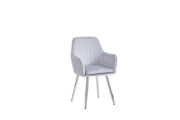 Lot de Chaise CANVAS en velours pieds chrome