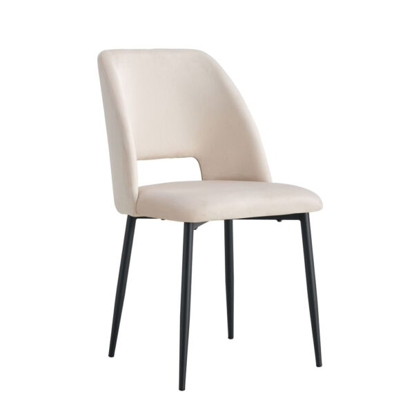 Lot de chaises AVA Métal noir Velours