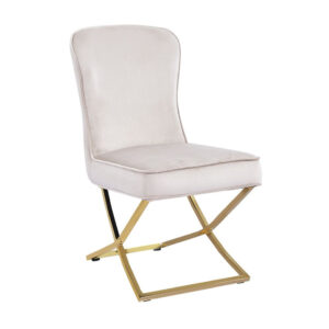 Lot de chaises GABRIELLE Gold Velours Capitonné