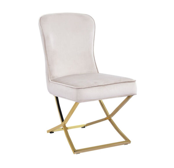 Lot de chaises GABRIELLE Gold Velours Capitonné
