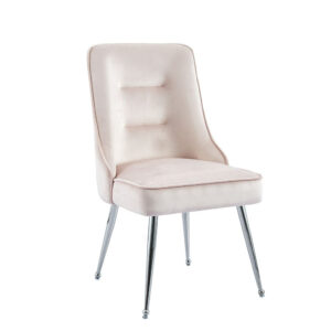 Lot de 2 chaises luxury ZIP en velours pieds chromés