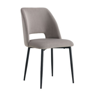 Lot de chaises AVA Métal noir Velours