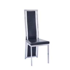 Lot de chaises Dana simili cuir contour chromé