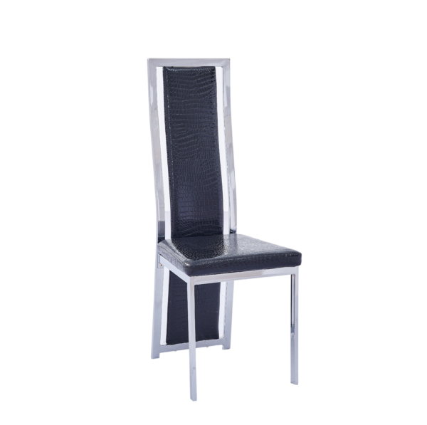 Lot de chaises Dana simili cuir contour chromé