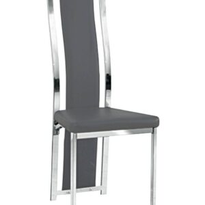 Lot de chaises Dana simili cuir contour chromé