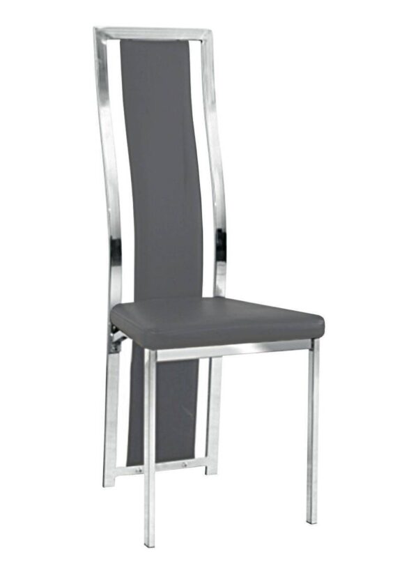Lot de chaises Dana simili cuir contour chromé