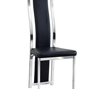 Lot de chaises Dana simili cuir contour chromé