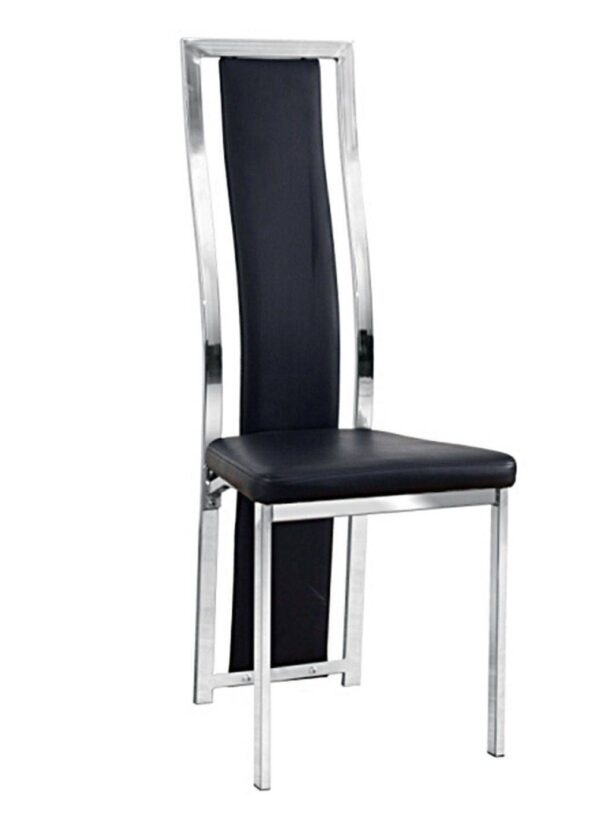 Lot de chaises Dana simili cuir contour chromé