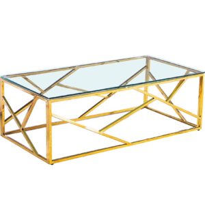 Table Basse GEOMAG Gold 120x60x45 cm