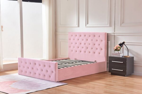 Lit coffre 2 places 160X200 cm VICTORIA Velours