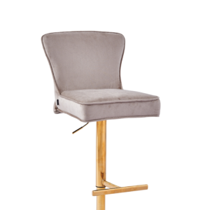 Lot de 2 tabourets de bar GABRIELLE Gold en velours