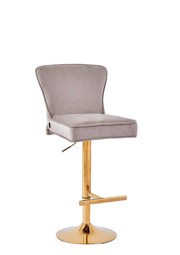 Lot de 2 tabourets de bar GABRIELLE Gold en velours
