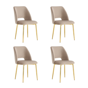 Lot de chaises AVA Gold en Velours