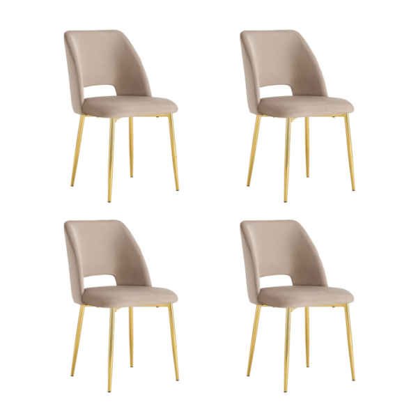 Lot de chaises AVA Gold en Velours