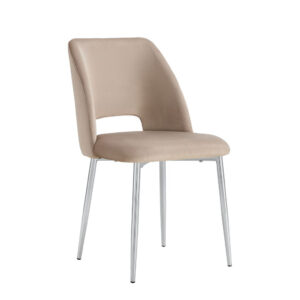 Lot de chaises AVA Chrome en Velours