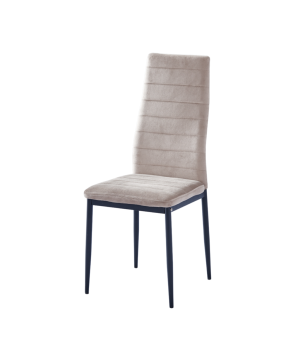 Lot de chaises TOLIA métal noir velours