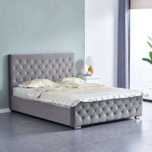Lit 2 places 160x200 cm PRESTIGE velours  sommier inclus