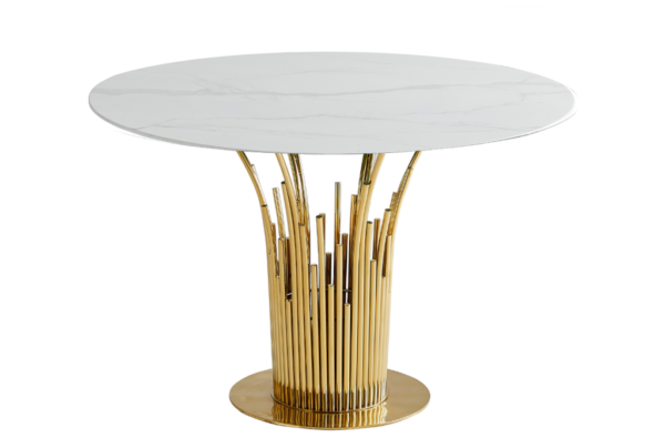 Table à manger ronde FLUTE Gold
