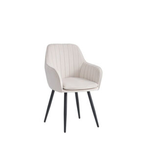 Lot de chaises CANVAS pieds en métal noir