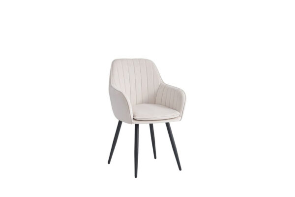 Lot de chaises CANVAS pieds en métal noir