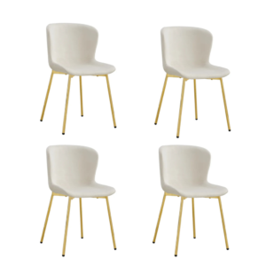 Lot de chaises ELEN gold velours
