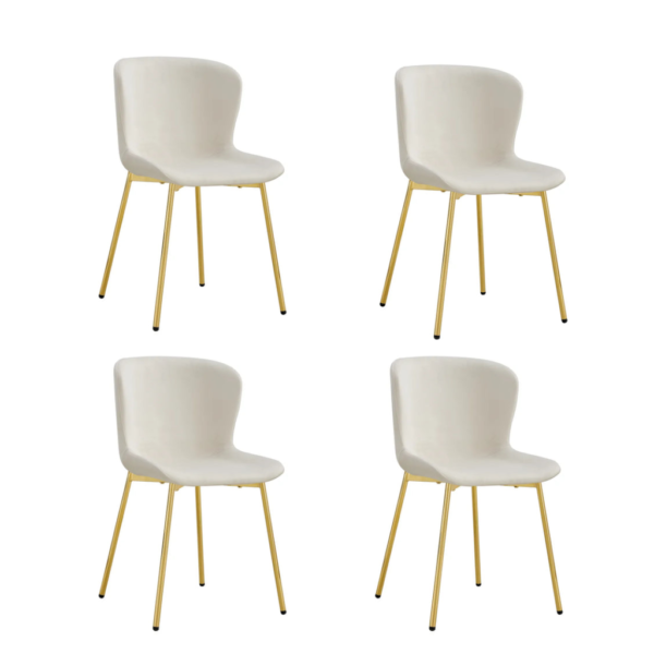 Lot de chaises ELEN gold velours
