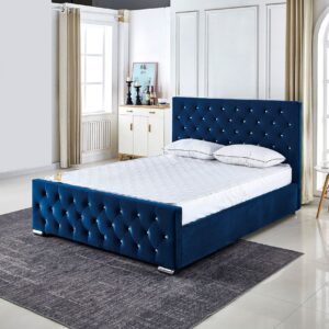 Lit 2 places 140x190 cm PRESTIGE velours  sommier inclus
