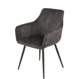 Lot de 2 chaises GLORIA assise velours et pieds métal