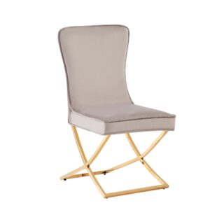 Lot de chaises GABRIELLE Gold Velours Capitonné