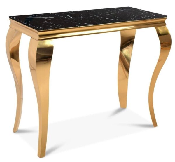 CONSOLE BAROQUE GOLD MARBRE NOIR 110x50x85 cm
