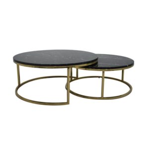 TABLE BASSE GIGOGNE GOLD MARBRE MOKA 80x45 cm
