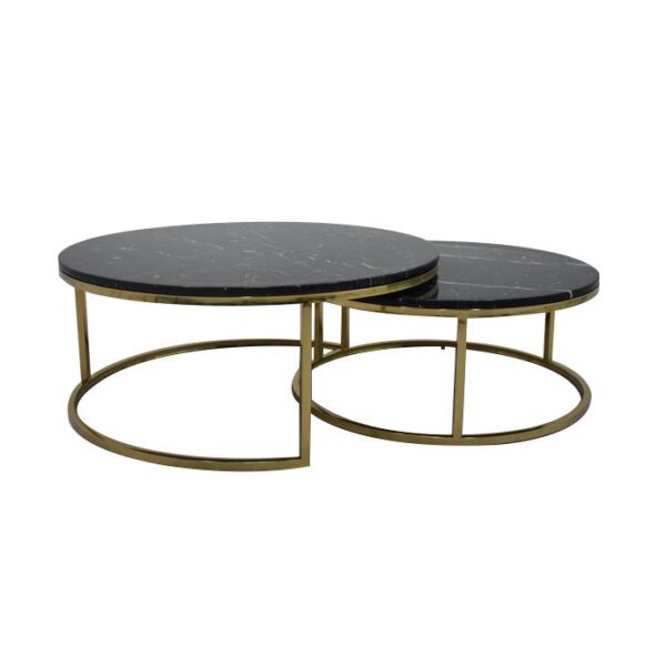 TABLE BASSE GIGOGNE GOLD MARBRE MOKA 80x45 cm