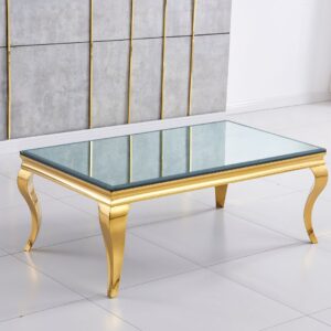 TABLE BASSE BAROQUE GOLD MIROIR 120 120x70x45 cm