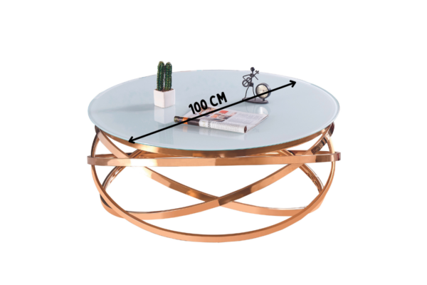 TABLE BASSE EVOL GOLD   100 cm