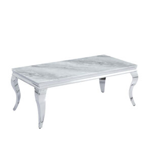 Table basse BAROQUE Chrome  120x60x45 cm