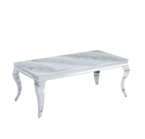 Table basse BAROQUE Chrome  120x60x45 cm