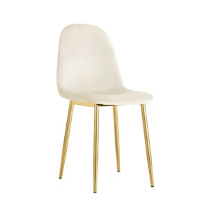 Lot de chaises SCANDINAVE en velours pieds Gold