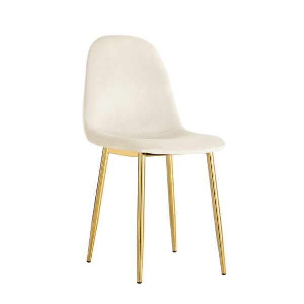 Lot de chaises SCANDINAVE en velours pieds Gold